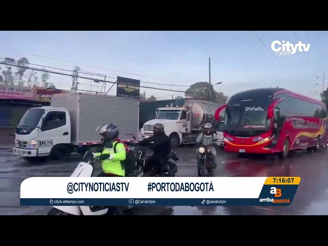Fuertes lluvias provocaron inundaciones y congestión en la calle 13, en Fontibón 
