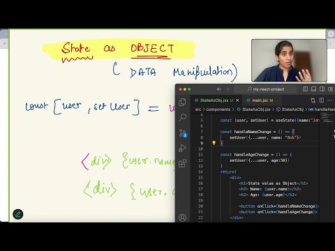 React useState ⚛️ with Objects | React Tutorial for beginners