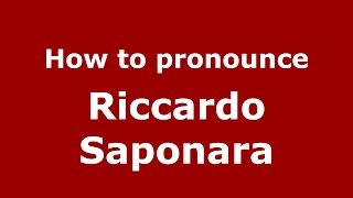 How to pronounce Riccardo Saponara