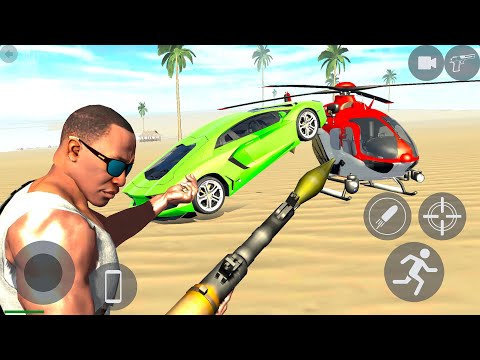 Indian Helicopter and Lamborghini Cars Ramps Stunt - Open World Simulator - Android Gameplay.