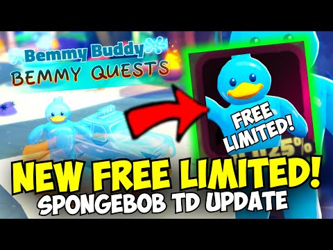 New FREE LIMITED! @BemmyBlox Unit & Questline in Spongebob Tower Defense!
