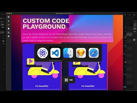 Sketch2React 2021 Beta – Code Editor Plugin for Sketch & Sketch2React –Testing Screencast 1