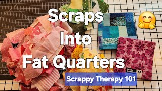 Turn Scraps Into Fat Quarters, Make Your Own Scrap Fabric Yardage, DIY Beginner Sewers Project 