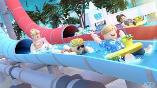 FUI NO PARK AQUATICO COM MEU PAI - AQUALIANA WATER PARK - Roblox