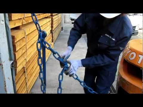 Gr - 80 long link lashing chain, for industrial, size/capaci...