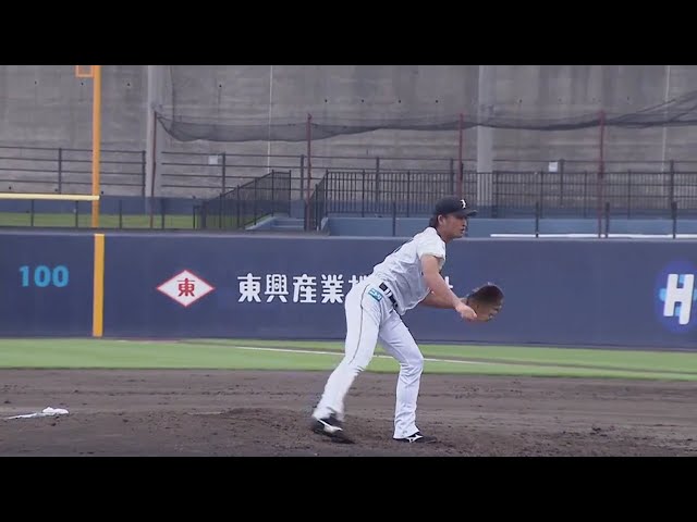【ファーム】ファイターズ・白村 圧巻の投球で3者連続三振!!  2018/9/4 F-DB(ファーム)