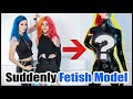 Latex Makeover Her First Time Wearing A Full Rubber Outfit