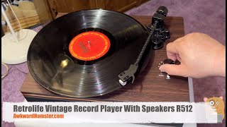 Retrolife Vintage Record Player With Speakers R512