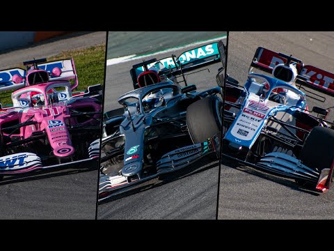 F1 2020 Testing | Mercedes-Engined Cars on Track | Mercedes W11, Racing Point RP20 & Williams FW43