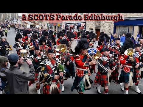 2 SCOTS The Royal Highland Fusiliers parade Edinburgh's Royal Mile