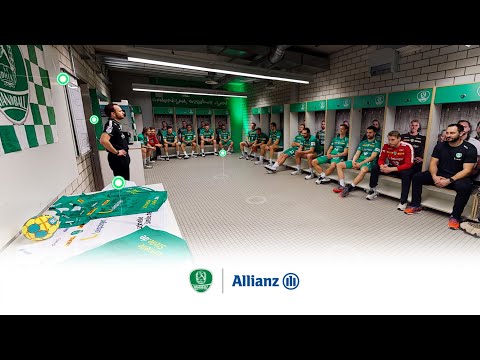 3D-Rundgang durch die Mannschaftskabine des SC DHfK Leipzig, präsentiert von Allianz