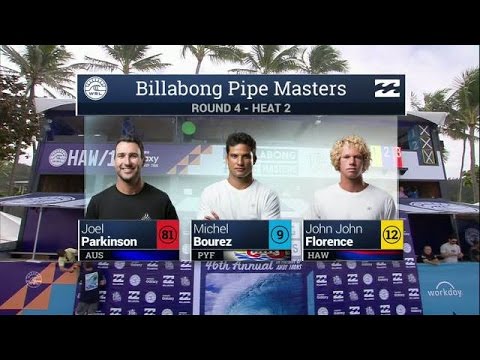 Parkinson vs. Bourez vs. Florence - Round Four, Heat 2 - 2016 Billabong Pipe Masters