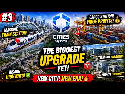 🚄 I Built the ULTIMATE Transport Hub! Trains, Cargo & Universities! 🔥 | Cities: Skylines 2