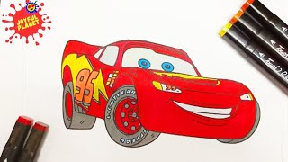 Coloring Lightning McQueen Disney Pixar Cars - Coloring Page