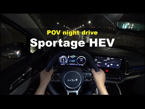 2022 Kia Sportage Hybrid FWD POV night drive