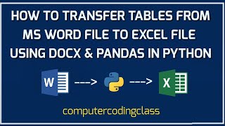 Download the video "Extract Multiple Tables in a Word File to an Excel File using Python | Automate MS Word with Python"