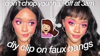 DIY CLIP-ON FAUX BANGS