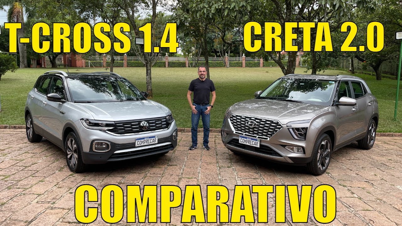 Comparativo: Volkswagen T-Cross Highline 1.4 x Hyundai Creta Ultimate 2.0