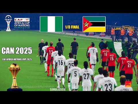 NIGERIA vs MOZAMBIQUE 1/8 FINAL | CAF African Nations Cup 2025 | Full Match Simulation & Prediction