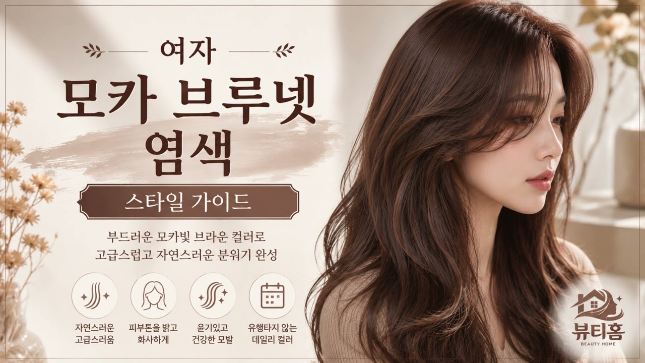 여자 모카 브루넷 염색 스타일 가이드