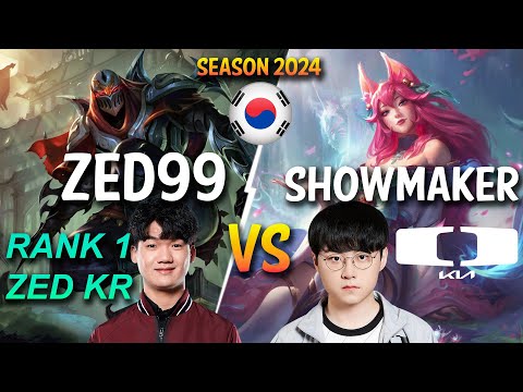 ZED99 vs DK Showmaker - BEST ZED KOREA vs Showmaker AHRI Mid - Patch 14.4 KR Ranked CHALLENGER