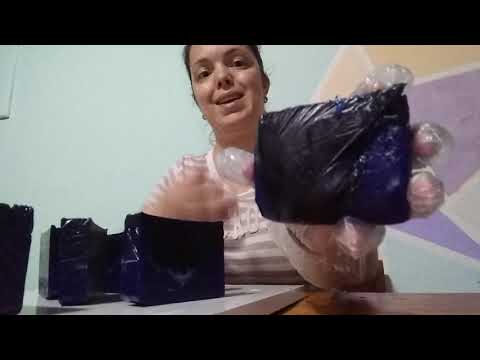 Corte de barra marmorizada - Sabonete Artesanal