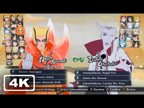 Naruto Storm Connections - All Characters & Costumes (4K 60fps)
