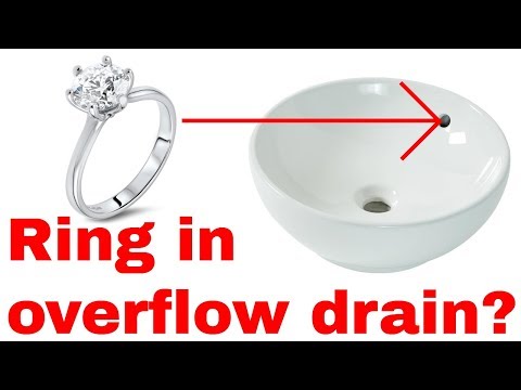 Part of a video titled How to remove a ring from your sink's overflow drain - YouTube