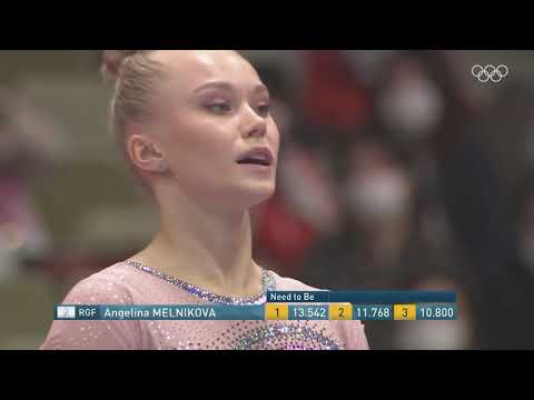 Angelina Melnikova on floor, AA champion, worlds 2021 👑❤️