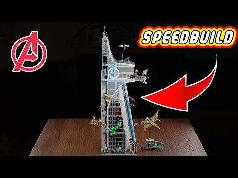 2 Minute Speed Build Animation of Lego Avengers Tower 2023!