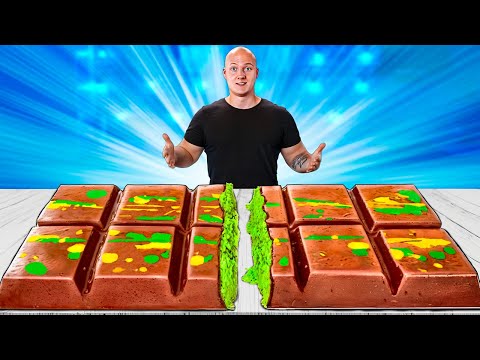 I Made a Giant Dubai Chocolate Bar / Twix / Snickers / KitKat / Milky Way / kinder delice / Bounty