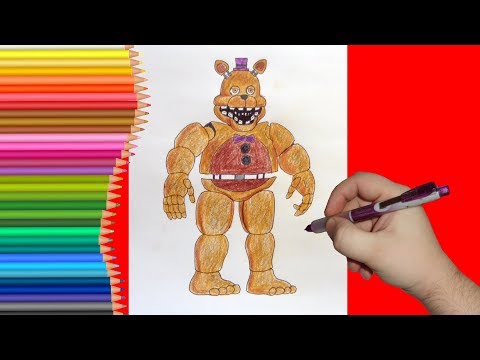 How to draw Fredbear, FNaF, Как нарисовать Фредбера, ФНаФ ...