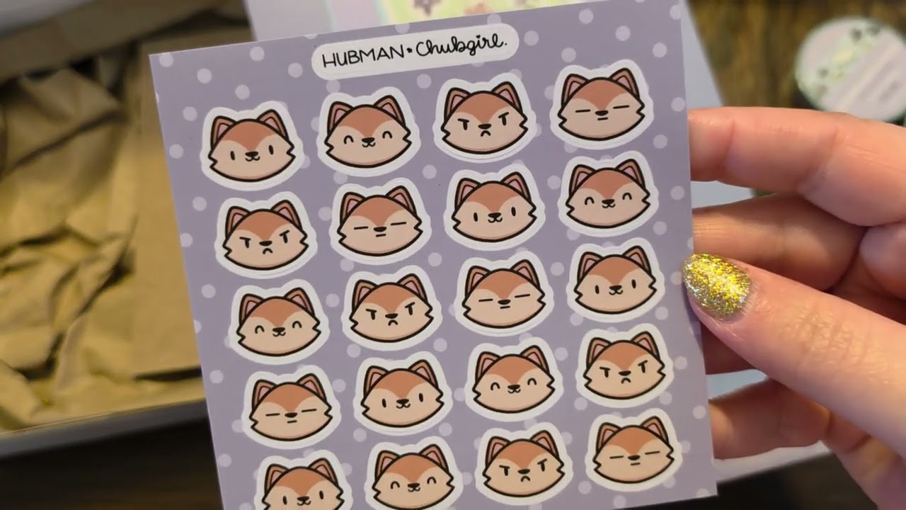 hubmanchubgirl.store Unboxing/Spring Foxes/Froggies-ruler/dot-grid-sheet/Bookworm collection