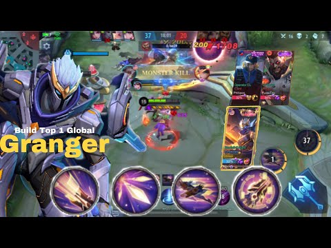 17 kill Granger Starfall Knight Vs Roger & Clint Build Top 1 Global Granger ~ MLBB