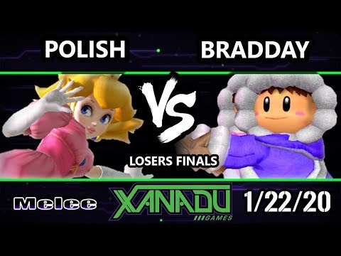 S@X 338 SSBM - Polish (Peach) Vs. bradday (Ice Climbers, Luigi) Smash Melee Losers Finals