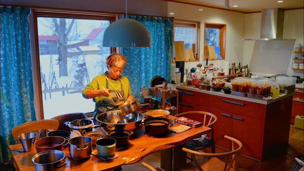 北国の真冬の日常と大量の保存食づくり｜比内地鶏だしのラーメン, フレンチトースト, カレーの素, ミックスビーンズ, 炊飯器で作るチャーシュー