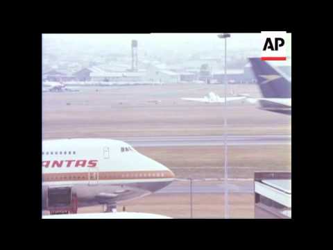 BOAC INAUGURAL JUMBO JET FLIGHT TO AUSTRALIA - IN COLOUR - COLOUR IS VERY GOOD