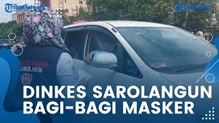 Cegah Masuk Omicron, Dinkes dan Polres Sarolangun Bagi-bagi Masker ke Masyarakat