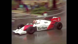 Ayrton Senna demonstrates his rain masterclass l Murray Walker Commentary l Monaco 1984