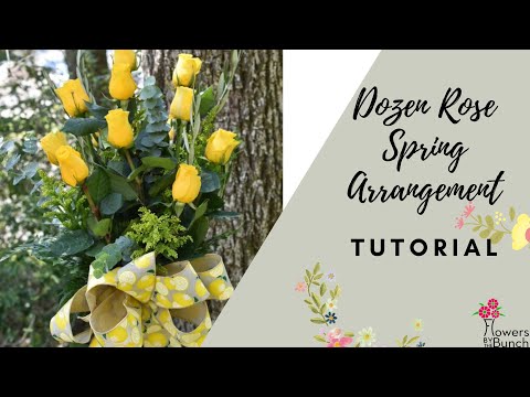 Spring Rose Arrangement Design - Flowers by the Bunch