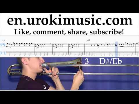How to Play Trombone The Pink Panther - Theme Song Tabs Part#2 um-i352
