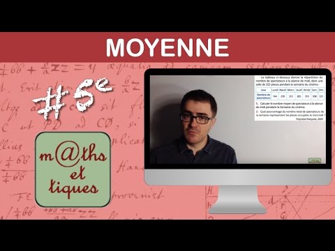 Calculer une moyenne - Cinquième