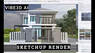 SKETCHUP 外観モデルを素早くレンダリング / バイブ 3D AI
