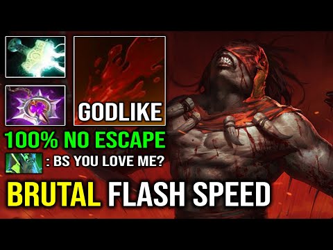 BRUTAL FLASH SPEED CARRY 100% No Escape Nonstop Godlike Nullifier Bloodseeker Dota 2