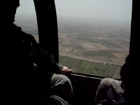 Helicopter ride to Baghdad.