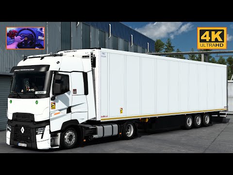 Renault T Evo 480 in Promods | Linz - Budapest | ETS2 Gameplay 4K + wheel cam