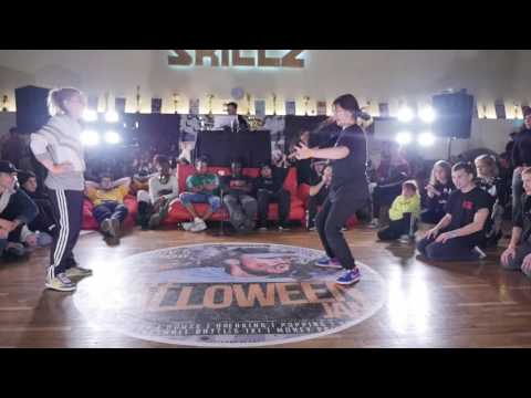SKILLZ Halloween Jam 2016   breaking beginners finals 1 2   Bgirl Ema vs Ivona Part 2