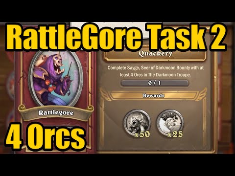 RattleGore Event Task #2: Sayge, Seer of Darkmoon with 4 Orcs! - Hearthstone Mercenaries Guide