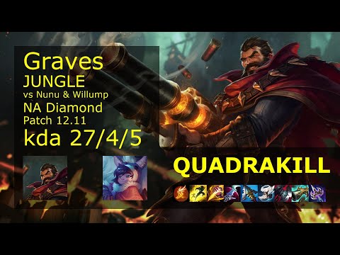 Rank 1 on NA server - Graves Jungle: Graves vs Nunu & Willump