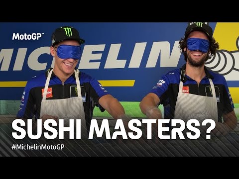 Quartararo and Rins tackle the Sushi Challenge! 🍣🧑‍🍳 | #MichelinMotoGP